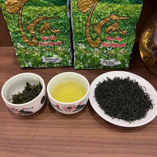 Cận chất trà móc câu, bã trà và trà khô thành phẩm