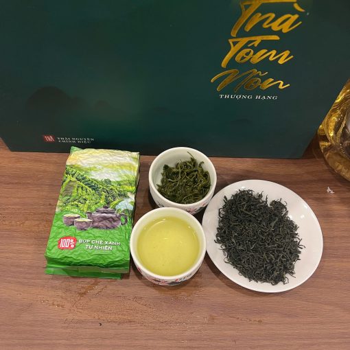 Trà nõn tôm đặc sản Thái Nguyên, trà xanh truyền thống, đóng gói đẹp làm quà tặng