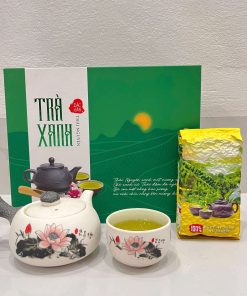 Trà Búp Ngon Hoàng Liên – cánh trà nhỏ xoăn đều, màu xanh đen, đóng gói túi 500g