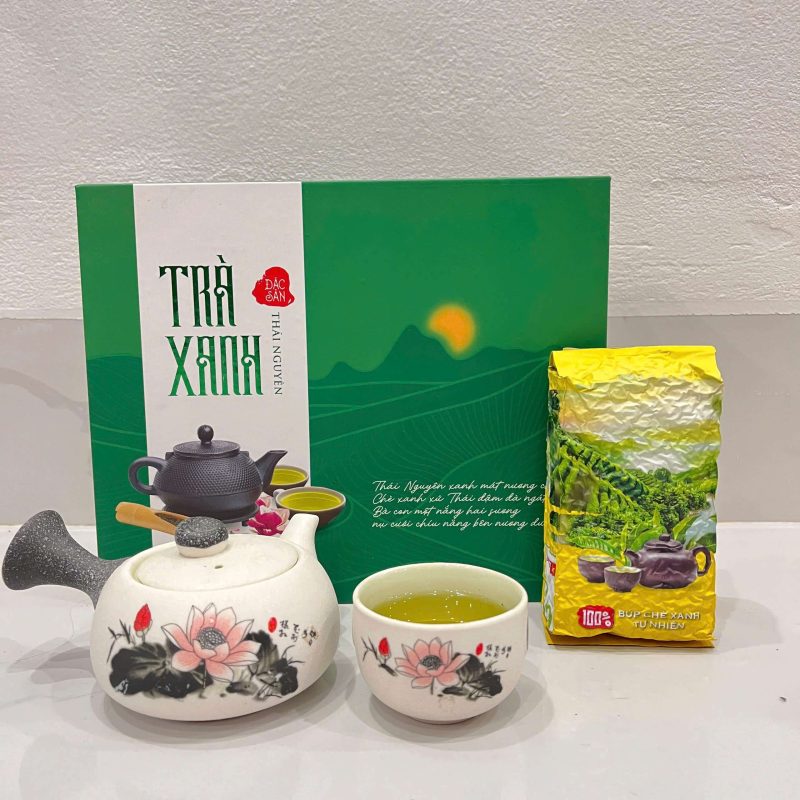 Trà Búp Ngon Hoàng Liên – cánh trà nhỏ xoăn đều, màu xanh đen, đóng gói túi 500g